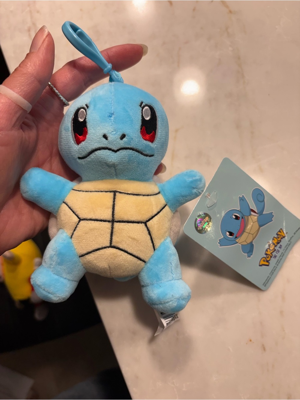 Squirtle Plush Keychain - Blue